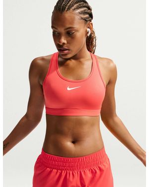 Nike Women's Swoosh Medium Support Sports Bra - Red
