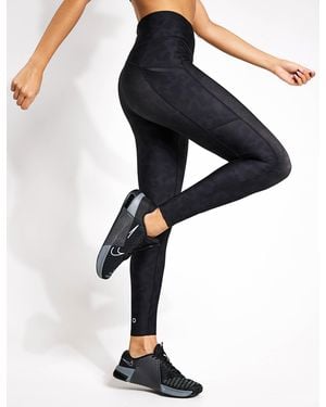 GOODMOVE Women's Go Move Printed High Waisted Gym leggings - Black