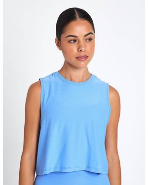 Beyond Yoga Women's Featherweight Minimal Cropped Tank - Blue