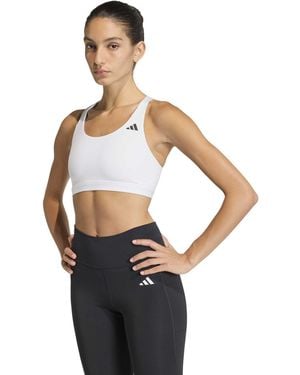 adidas Women's Optime Essentials Workout Medium Support Sports Bra - Blue