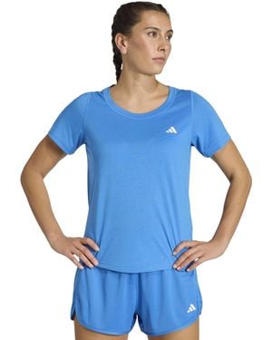 adidas Women's Workout Essentials Scoop Neck T-shirt - Blue