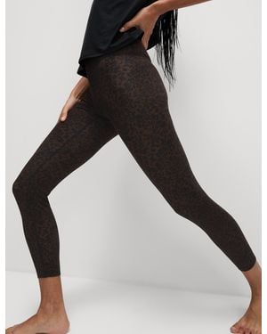 GOODMOVE Women's Go Balance Printed Wrap Waist 7/8 Yoga leggings - Black