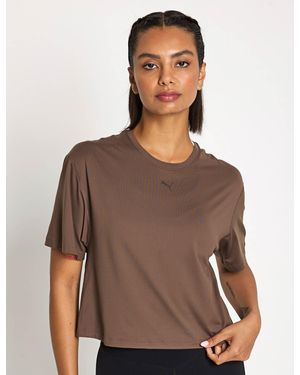 PUMA Women's Cloudspun Relaxed Tee - Brown