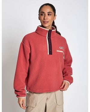 Columbia Women's Helvetia Ii Cropped Sherpa Half Snap Fleece - Red