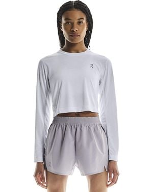 On Shoes Women's Train Long-t Crop Graphic - White
