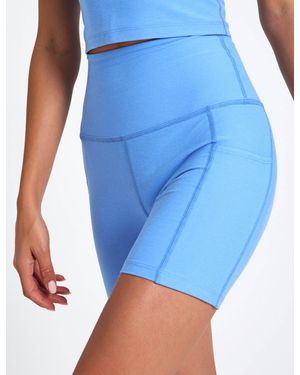 Beyond Yoga Women's Spacedye Keep Pace 5" Pocket Short - Blue