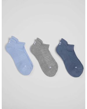 Sweaty Betty Women's Workout Trainer Socks 3 Pack - Blue