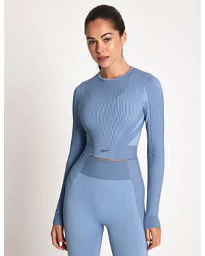 Reebok Women's Rbk-lab Long-sleeve Seamless Top - Blue