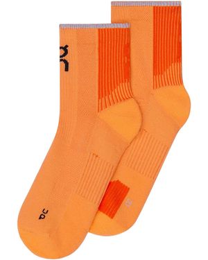 On Shoes Women's Performance Run Sock Mid - Orange