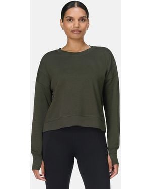 Sweaty Betty Women's After Class Crop Sweatshirt - Green
