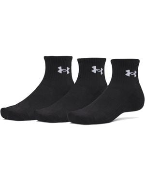 Under Armour Women's Performance Cotton 3-pack Quarter Socks - Black
