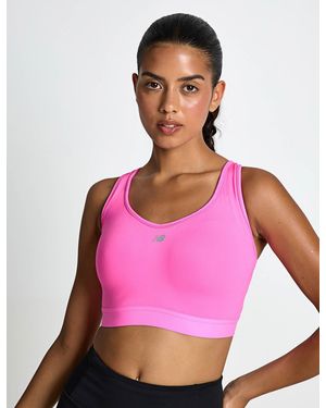 New Balance Women's Nb Essential Run Sports Bra - Purple