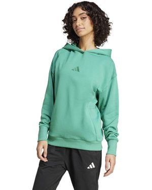 adidas Women's All Szn French Terry Loose Hoodie - Green