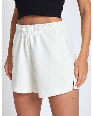adidas Women's Soft Lux Loose Shorts - White