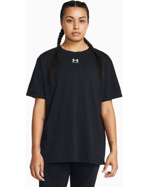 Under Armour Women's Campus Oversize Short Sleeve - Black