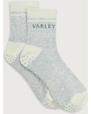 Varley Women's Grayson Half Crew Grip Sock - White