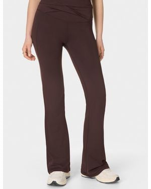 Sweaty Betty Women's All Day 32" Soft Twist Flare Trouser - Brown