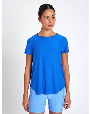 Beyond Yoga Women's Featherweight On The Down Low Tee - Blue