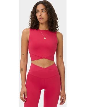 Sweaty Betty Women's All Day Cropped Wrap Tank - Red