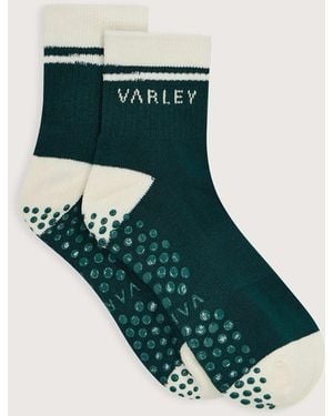 Varley Women's Grayson Half Crew Grip Sock - Blue
