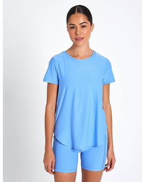 Beyond Yoga Women's Featherweight On The Down Low Tee - Blue