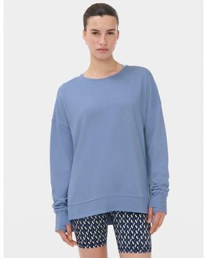 Sweaty Betty Women's After Class Open Back Tie Sweatshirt - Blue