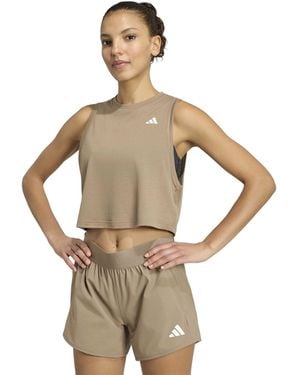 adidas Women's Train Essentials Boxy Workout Tank Top - Metallic