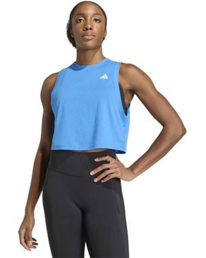 adidas Women's Train Essentials Boxy Workout Tank Top - Blue