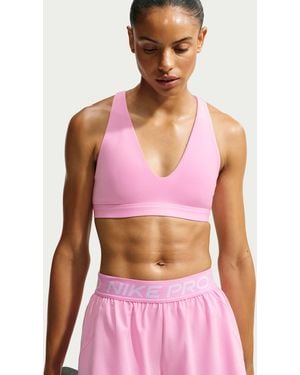 Nike Women's Indy Strappy Light Support Sports Bra - Red