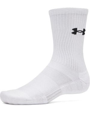 Under Armour Women's Performance Cotton 3-pack Crew Socks - White