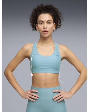 PUMA Women's Cloudspun Training Sports Bra - Blue