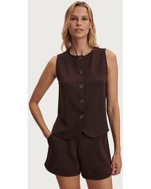 Varley Women's Josie Button-through Tank - Brown