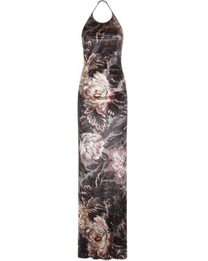 Etro Velvet Long Dress - White