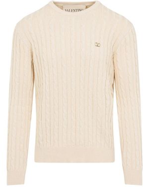 Valentino Cotton Pullover - White