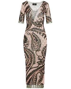 Etro Polyamide Midi Dress - White