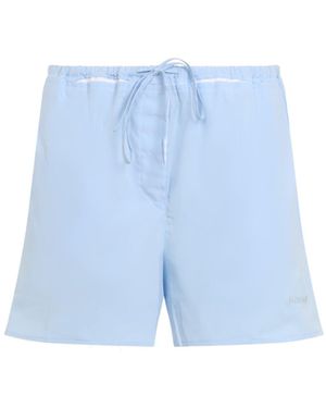 Miu Miu Cotton Shorts - Blue