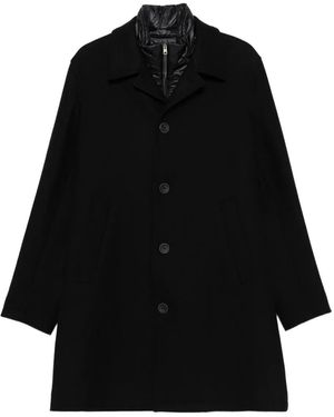 Herno Single-Breasted Padded Coat - Black