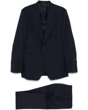 Tom Ford Single-Breasted Wool Suit For - Blue