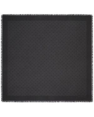 Tory Burch Monogram Jacquard Traveler Scarf - Black