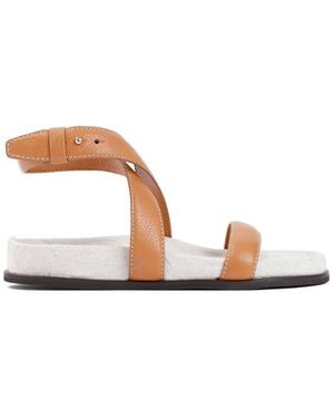 TOTEME Leather Chunky Sandal - White