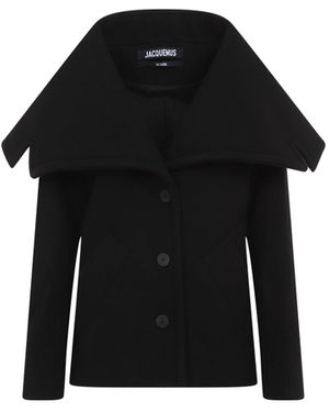 コート JACQUEMUS Woman Coat Black 243CO0771614 990 Jacquemus Outlet: Coat woman - Black | Jacquemus coat