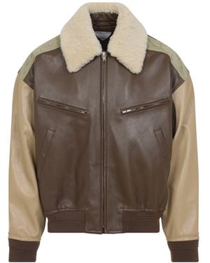 Bottega Veneta Leather Jacket - Brown