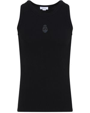 McQueen Cotton Tank Top - Black