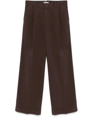 Cellar Door Mid-Weight Cotton Straight-Leg Jonap Pants - Brown