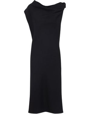 Carven Knot Shirt Midi Dress - Black