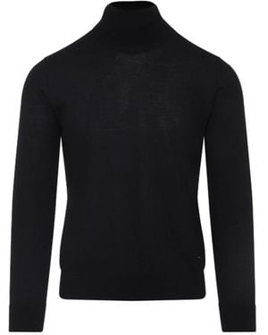 Brioni Cashmere And Silk Turtleneck Sweater - Black