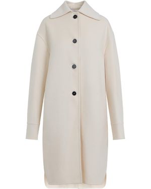 Jil Sander W 04 Double Breast Coat - White