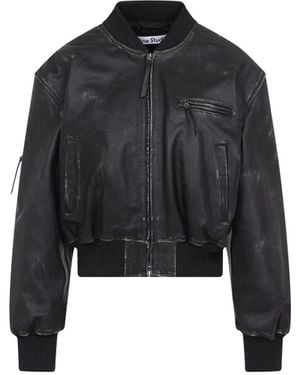 Acne Studios Leather Jacket - Black