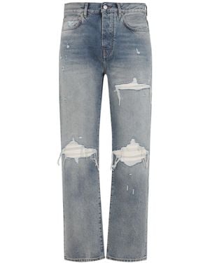 Amiri Suede Straight Mx1 Jeans - Blue