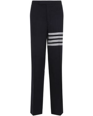 Thom Browne Low Rise Drop Crotch Backstrap Pants - Black